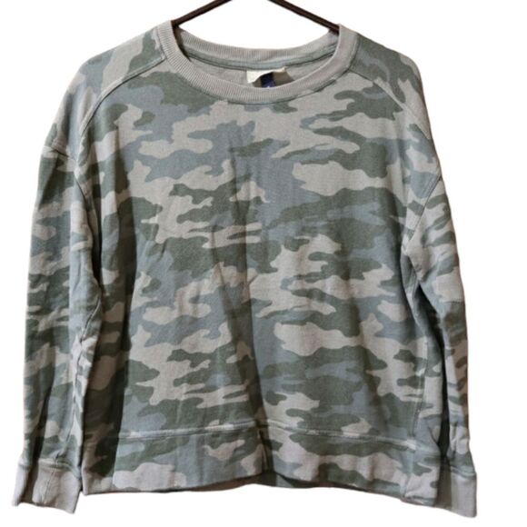 Universal Threads Camo Print Fleece Lined Pullover Sweatshirt Medium Boxy - Picture 1 of 8